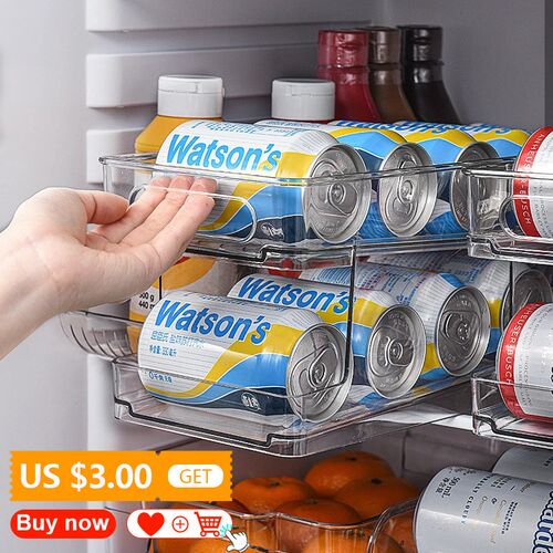 Refrigerator Can Dispenser Rolling Beverage Soda Can Fridge