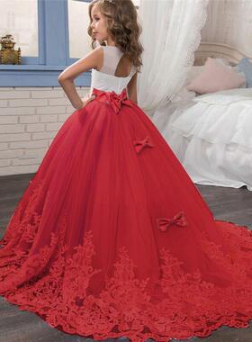 Formal Girl Princess Dress Long Dress Girl Party Gown Backle