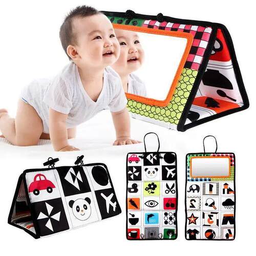 Foldable Crib Toy Activity Soft Book For Toddlers Tummy