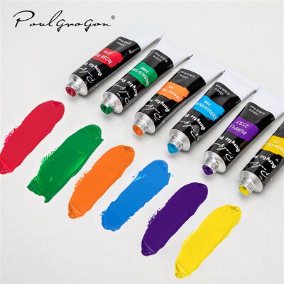 Acrylic Paints Set - 12/24 Colors 12ml Art Painting Kit Supp
