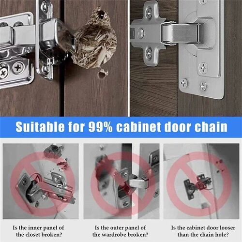 1/2/4Pair Hinge Repair Plate Cabinet Furniture Drawer Table