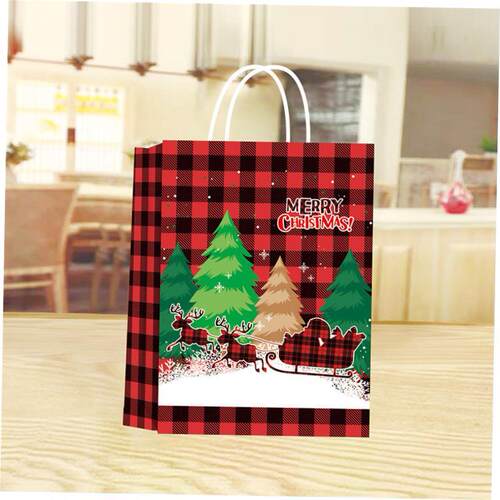 12pcs Christmas gift bag paper shopping bag gift 耶诞礼品袋