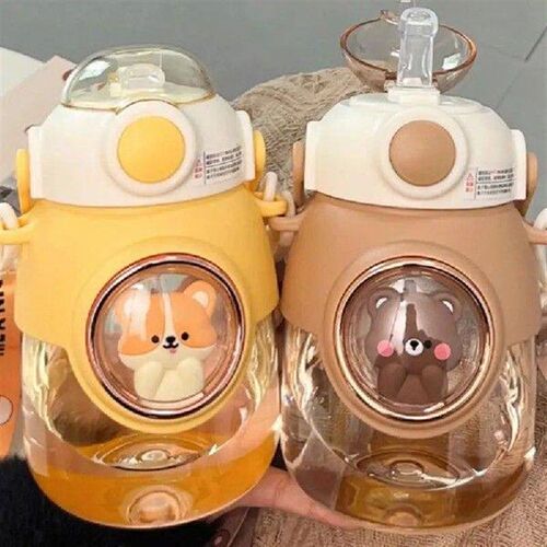 820ml Cute Kids Water Bottles With Straw For Girls
