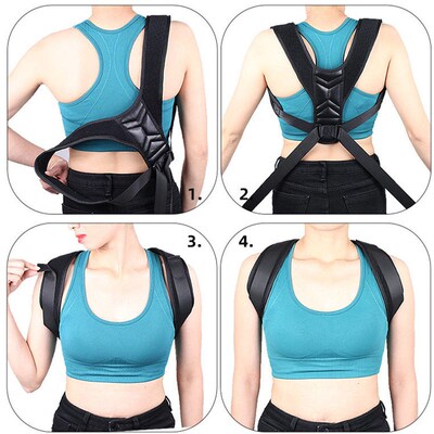 Medical Adjustable Back Posture Corrector Shoulder Support L