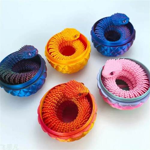 Viper plus egg 3d printed arts and crafts Creative joint mov