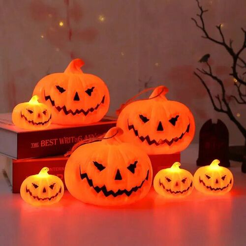 Pumpkin Lantern Halloween Ghost Face Lamp Kids Gift For Balc