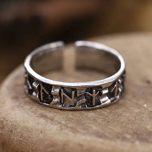 Vintage Viking Ring Ethnic Totem Rune Ring Men Geometric Sha