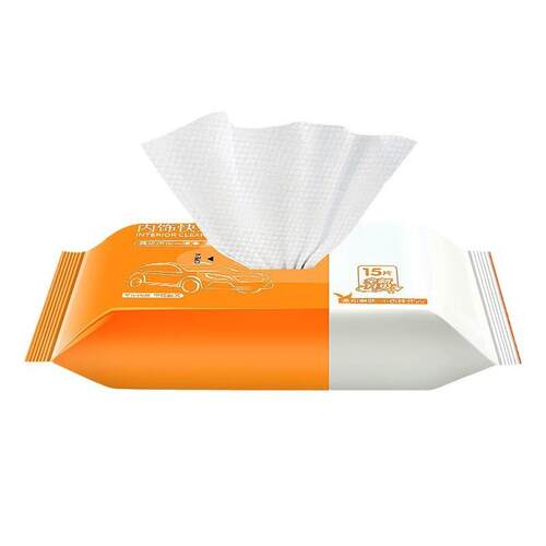 Car interior cleaning wipes for waterless car cleaning, stai