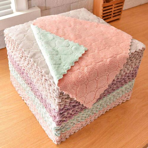 Wholesale coral fleece cleaning cloths for kitchen use, idea