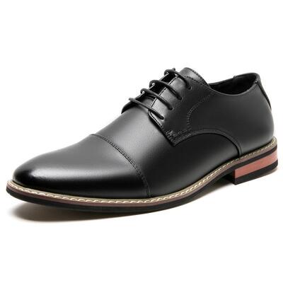 Classic Dress Shoes For Men Black Leather Wedding Parry Shoe