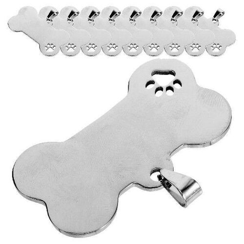 10 Pcs Dog Tag Pet Identification Tags for Dogs Name Blank