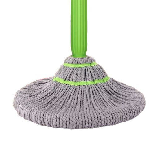 Cannon-barrel water-scrubbing mop, hands-free cleaning