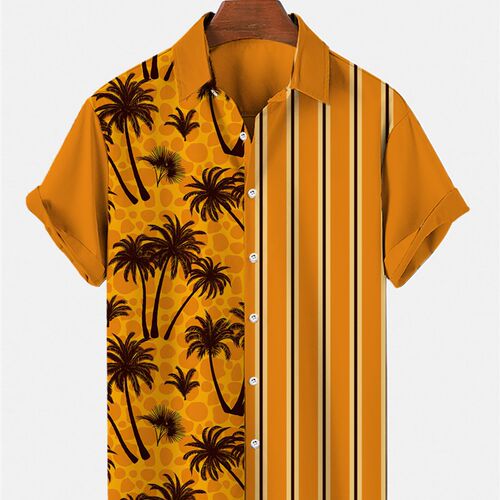 2023 Mens Hawaiian Shirt 6xl Loose Sretch Shirt Top Mens A