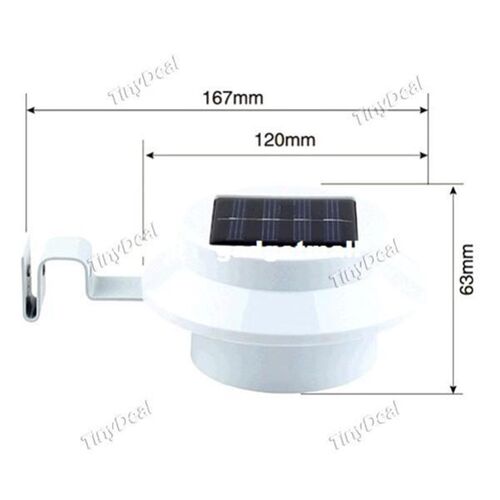 Super Bright Yard Lamp Solar Panel Garden Light 3 LED Lights