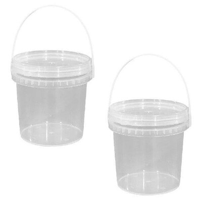 2 Pcs Ice Cream Bucket Airtight Containers Can Beverage