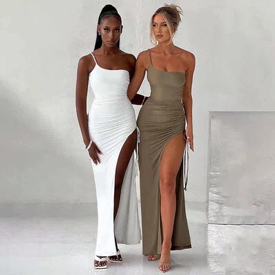 Summer new y womens long ress, Europe an Ameria sexy navel