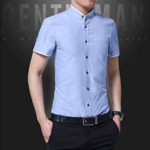 White Shirt Mens Half-sleeved Summer Slim-fit tendy Casual