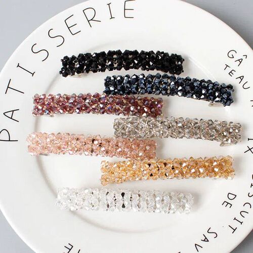 New Korean Elegant Hairpins Hairgrips Crystal Rhinestone Bar