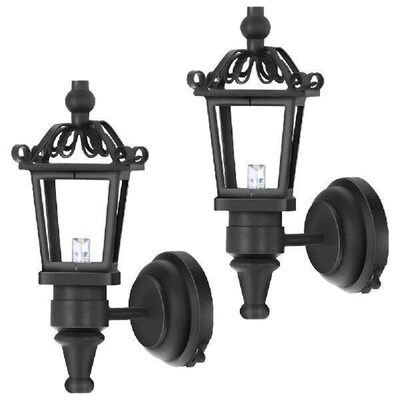 2 Pcs Lantern Decorative Wall Lamp Tiny House Miniature
