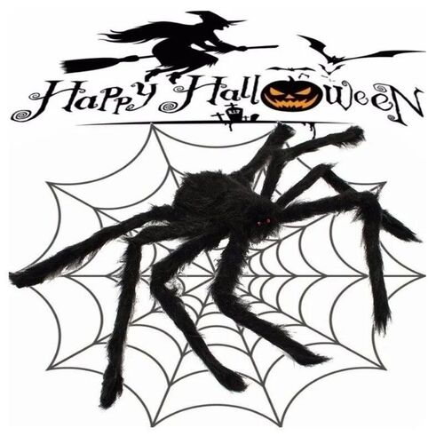 30cm/50cm/75cm/90cm/125cm/150cm/200cm Black Spider Halloween