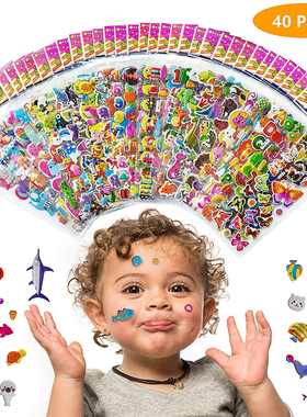 40 Sheets/lot Cartoon ers 3D Cartoons Characters Princess Ra