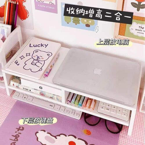 Computer Monitor Riser Stand Shelf Elevator Base Desktop Org