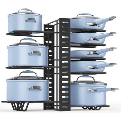 UOSU Adjustable Pots and Pans Organizer Rack 3  Methods H