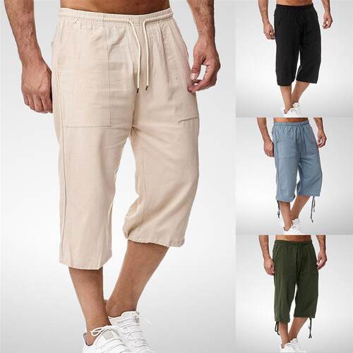 High Waist Plus Size 3XL Bermuda Shorts Male Long Men Summer