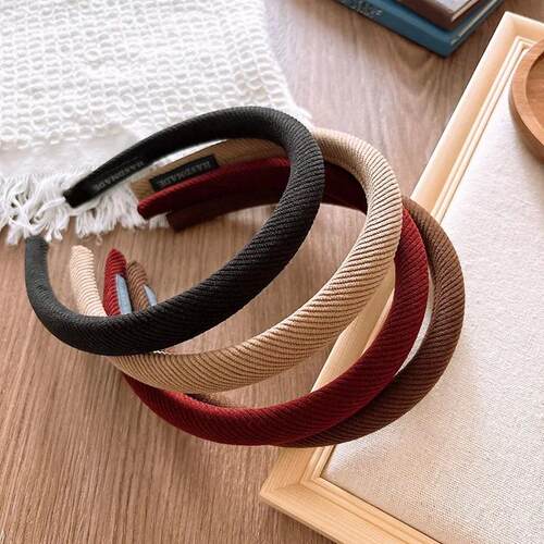 Korean Winter Simple Sponge Headband Hairbands Scrunchies Wo