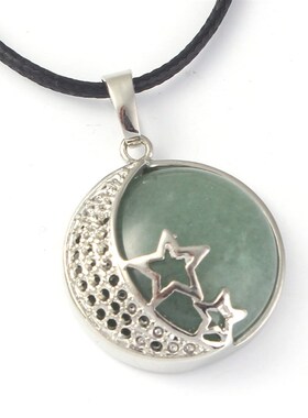 New natural crystal pendant fashion womens star moon myth c