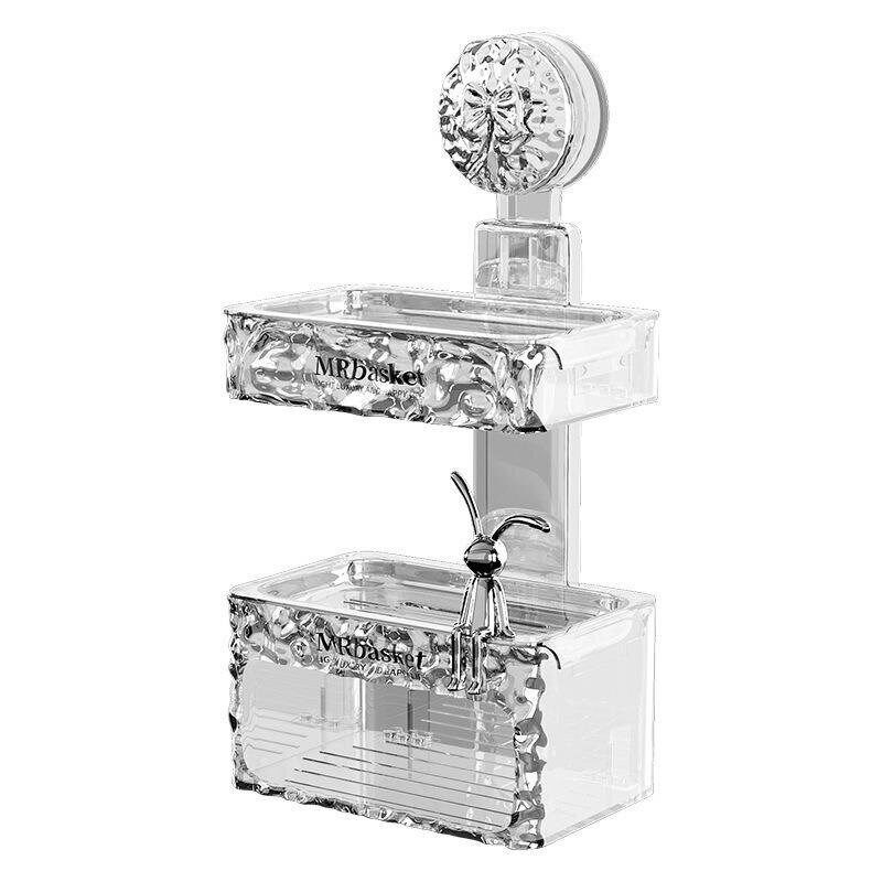 Suction Cup Soap Holder No-Drill Wall-Mounted High-End Bathr图片