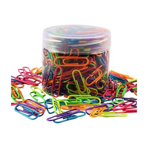 200pcs  28mm Colored Metal Paper Clip Creative Bookmark Offi