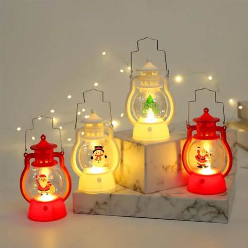 Christmas Ornaments LED Lantern Light Baby New Year Gift