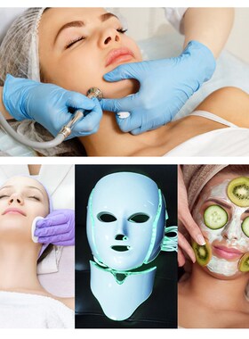 7 Colors Light LED Facial Mask with Neck Face Care Treatment