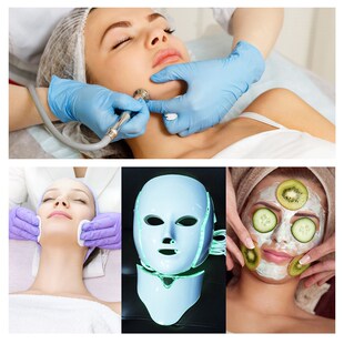 with Treatment Light Care Face Neck Mask Facial LED Colors