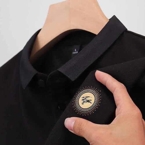 Summer Short-sleeved POLO Shirt Mens Light Luxury Casual Bu
