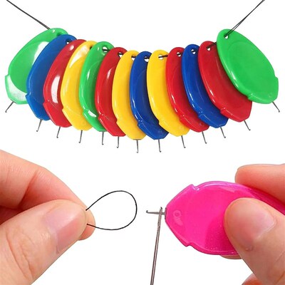 12Pcs Needle Threader Stitch Insertion Tool for Sewing Machi