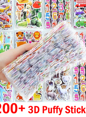 40 Sheets 3D ers for Kids Toddlers 1200+ Vivid Puffy Childre