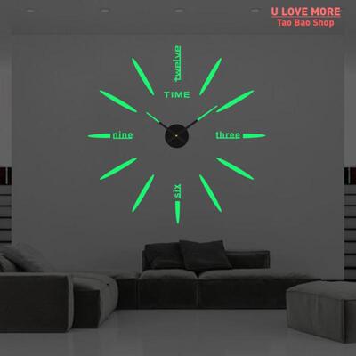 3D Luminous Wall Clock Stickers DIY Digital Clock Reloj De P