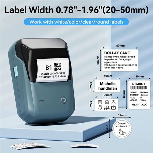 Niimbot B1 Mini Portable Thermal Printer Self-Adhesive er La