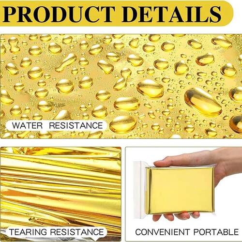 5Pcs Outdoor Emergency Survival Blanket Waterproof Sos First