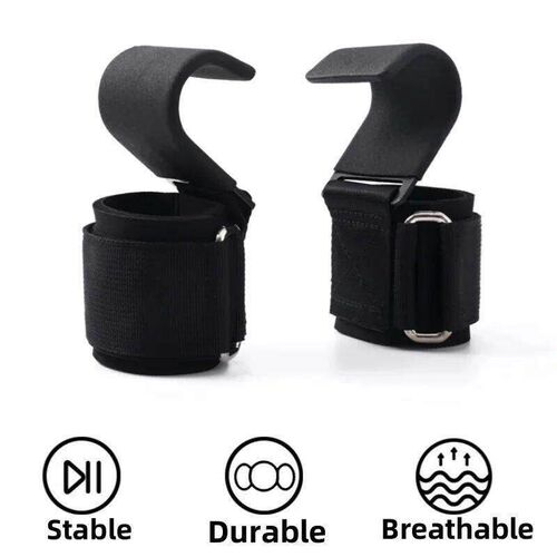 2Pcs Non-Slip Weight Lifting Hookspremium Pair Of Straps Wei