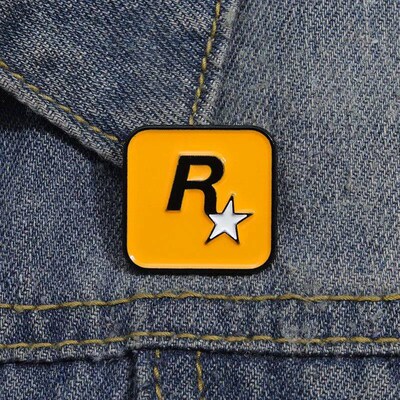 Game Five-pointed Star GTA R Brooch Grand Theft Auto Rocksta