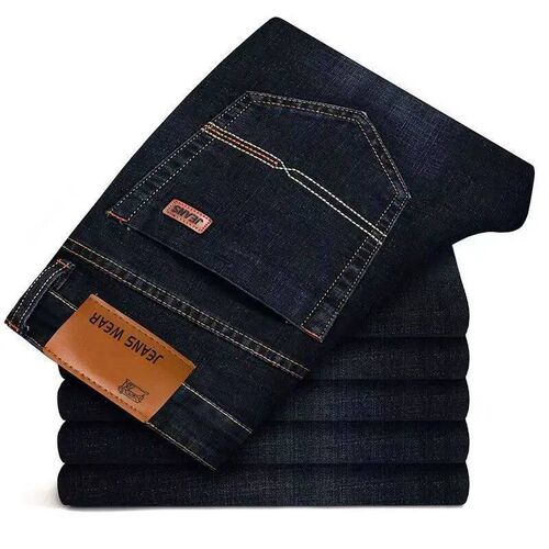 Mens fashion straight leg jeans 2025 new slim fit pants com