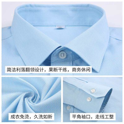 High-grade Cotton Shirt Mens Long-sleeved Anti-wrinkle DP R