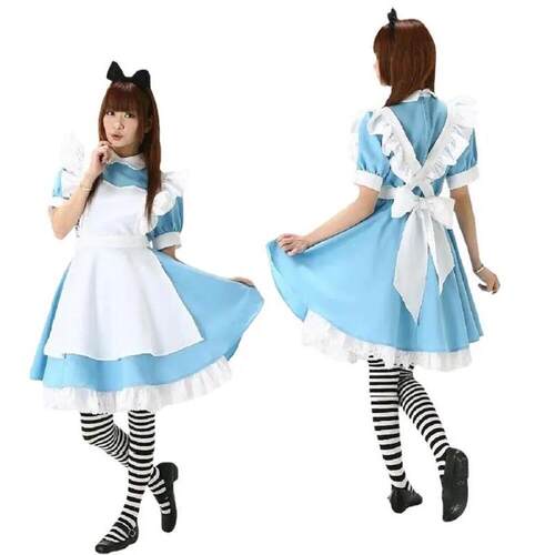 3 Colors Halloween Cute Alice In Wonderland Cosplay Costume