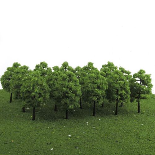 10pc HO Scale Model rees Train Railroad Micro Landscape Park