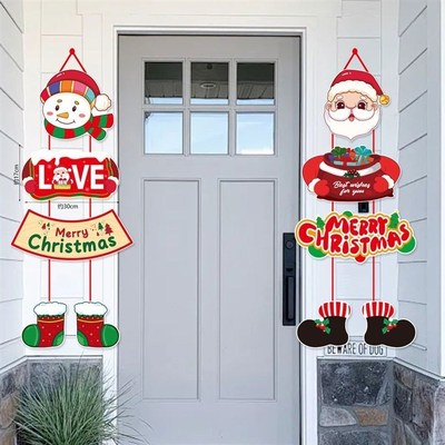 A new Christmas paper door across the border with Santa Clau