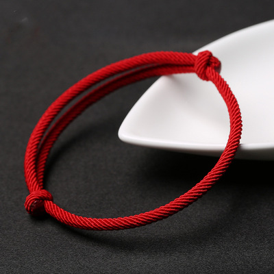 Lucky Red Rope Bracelet Women Men Handmade Woven String Brac