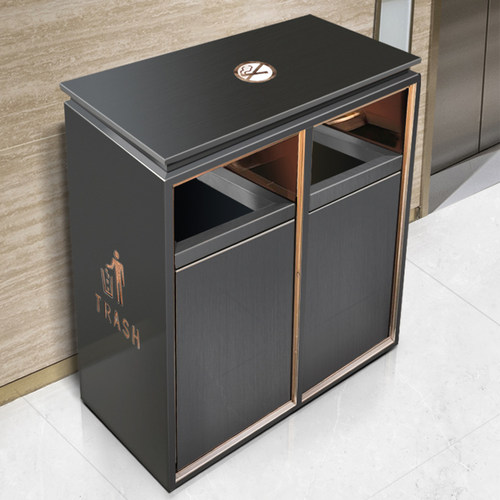 高档不锈钢垃圾桶酒店大堂楼盘写字楼宾馆电梯口带烟灰缸灭烟桶